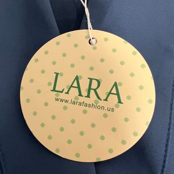 Lara Fashion Womens Dusty Navy V-Neck Sleeveless Pullover Top Size Small New - Picture 10 of 10